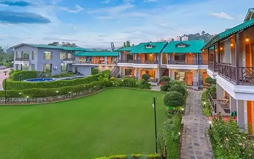 Rustic cottages and wilderness views at hotels and resorts in Jim Corbett.