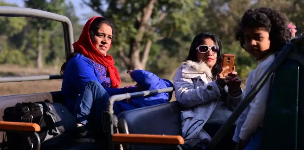 Jeep safari included in Jim Corbett safari tour package.