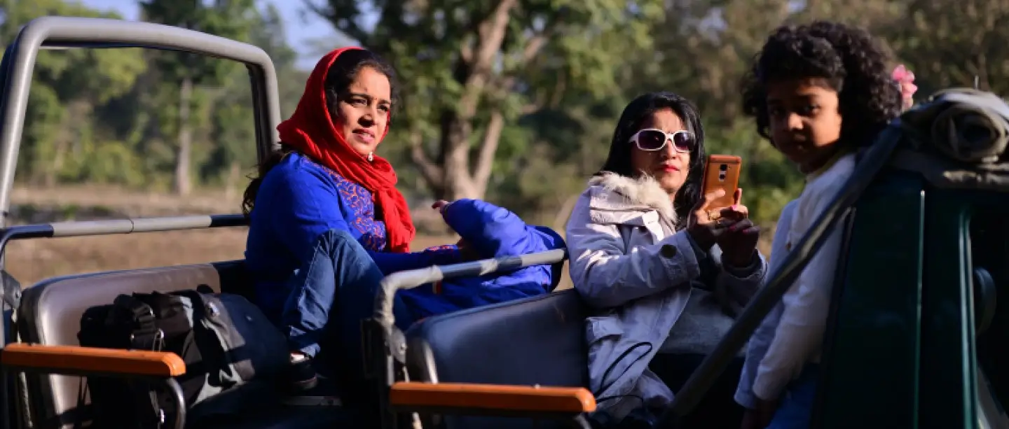 Jeep safari included in Jim Corbett safari tour package.